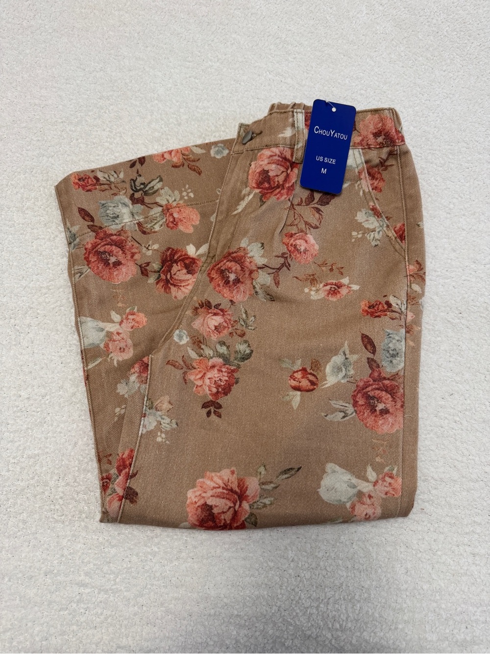 ChouYatou Floral Wide Leg Women's Pants